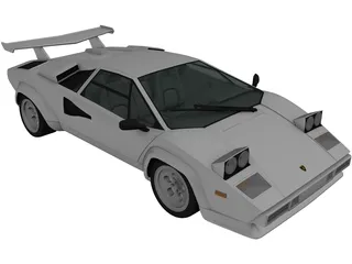 Lamborghini Countach 5000 QV (1985) 3D Model