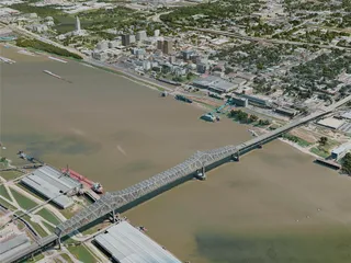 Baton Rouge City, USA (2020) 3D Model