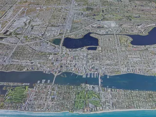 West Palm Beach City, FL, USA (2021) 3D Model