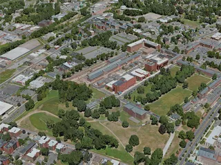 Springfield City, MA, USA (2020) 3D Model