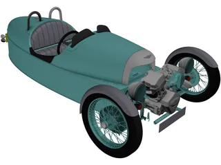 Morgan 3 Wheeler 3D Model