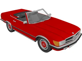 Mercedes-Benz SL450 (1974) 3D Model