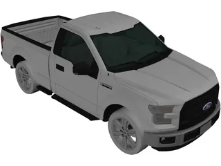Ford F-150 Regular Cab XL (2014) 3D Model