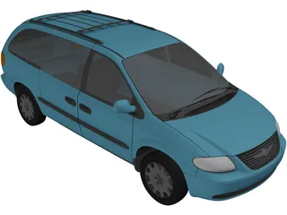 Chrysler Town & Country LX (2002) 3D Model