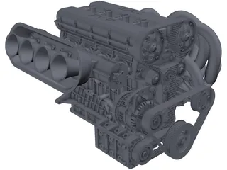 Engine 2L 4-cylinder 3D Model