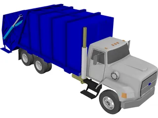 Garbage Truck 3D Model