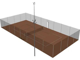 Tennis Court 3D Model