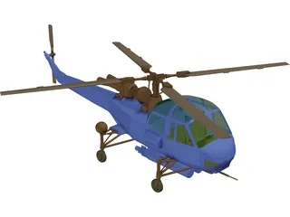 Westland Wasp 3D Model
