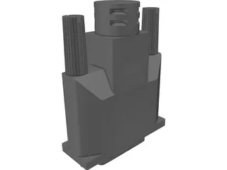 DVI Connector 3D Model