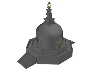 Buddhist Stupa 3D Model