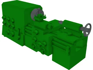 Large Horizontal Machine-Shop Lathe 3D Model