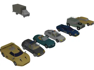 Cars Pack 3D Model