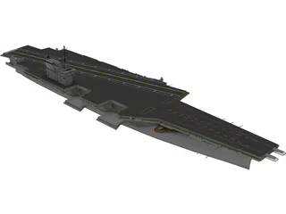 USS John F Kennedy CV 67 3D Model