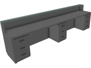 Counter Reception 3D Model