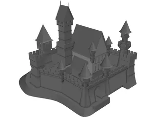 Czech Castle 3D Model