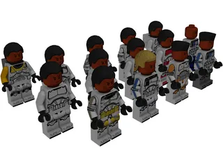 Lego Clone Troopers Mini Figures (2020) 3D Model