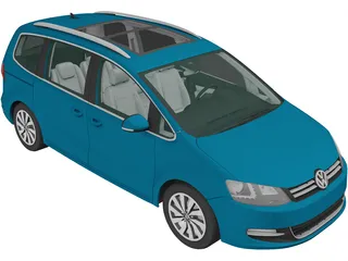 Volkswagen Sharan (2016) 3D Model