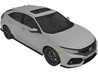 Honda Civic Hatchback (2017) 3D Model