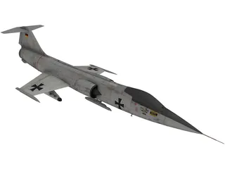 Lockheed F-104G Starfighter 3D Model