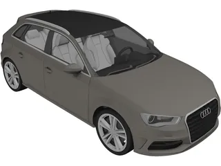 Audi A3 Sportback (2015) 3D Model