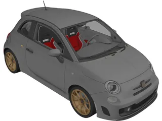 Abarth 595 Competizione (2015) 3D Model
