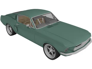 Ford Mustang GT (1967) 3D Model