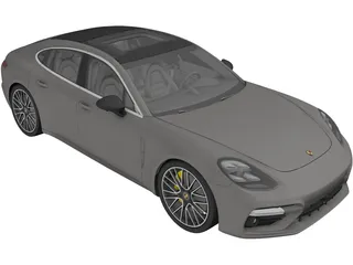 Porsche Panamera Turbo (2018) 3D Model