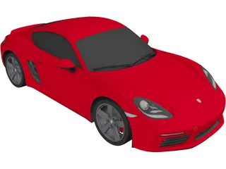 Porsche Cayman 718 S (2018) 3D Model