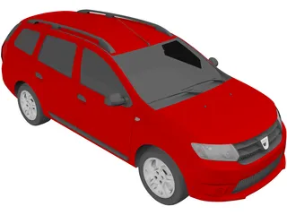 Dacia Logan MCV Wagon (2015) 3D Model