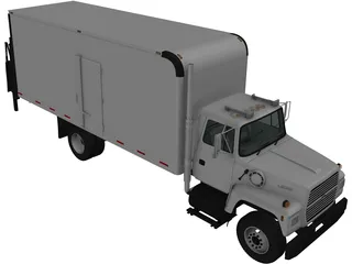 Ford LN8000 Box Truck (1995) 3D Model