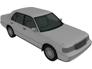 Toyota Crown (1991) 3D Model