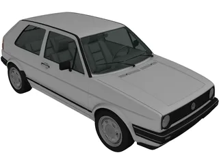 Volkswagen Golf GL (1983) 3D Model