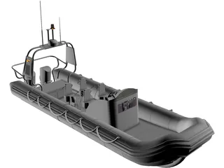 Zodiac Boat 3D Model