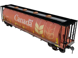 Grain Car 3D Model