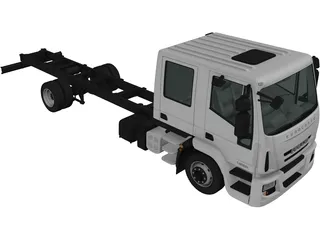 Iveco EuroCargo Double Cab Chassis Truck (2008) 3D Model