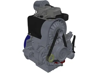 Deutz F2L511 Engine 3D Model