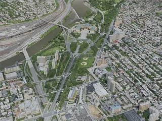 Philadelphia City, 7x7km, USA (2020) 3D Model