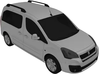 Peugeot Partner Tepee (2018) 3D Model