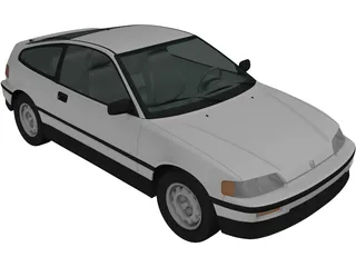 Honda CRX (1988) 3D Model