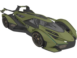 Lambo V12 Vision Gran Turismo (2020) 3D Model