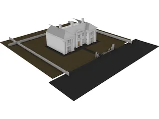 English Villa 3D Model