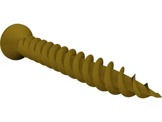 Wood Screw 3D Model