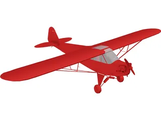 Piper J-3 Cub 3D Model