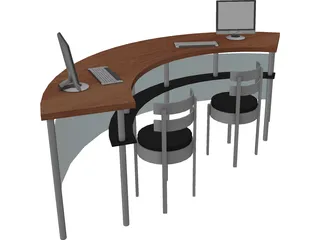 Information Desk 3D Model