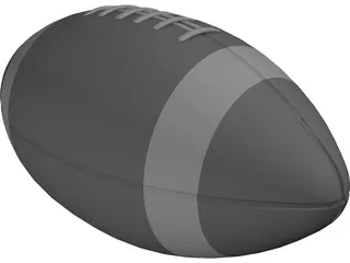 American Football Ball 3D Model