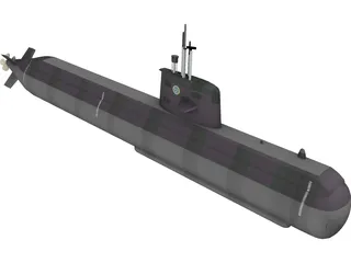 HMS Gotland 3D Model