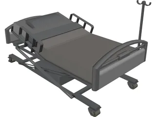 Hospital Bed 3D Model