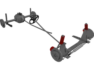 Car Chassis 3D Model