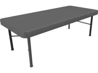 Plastic Folding Table 3D Model