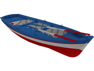 Wooden Boat 3D Model